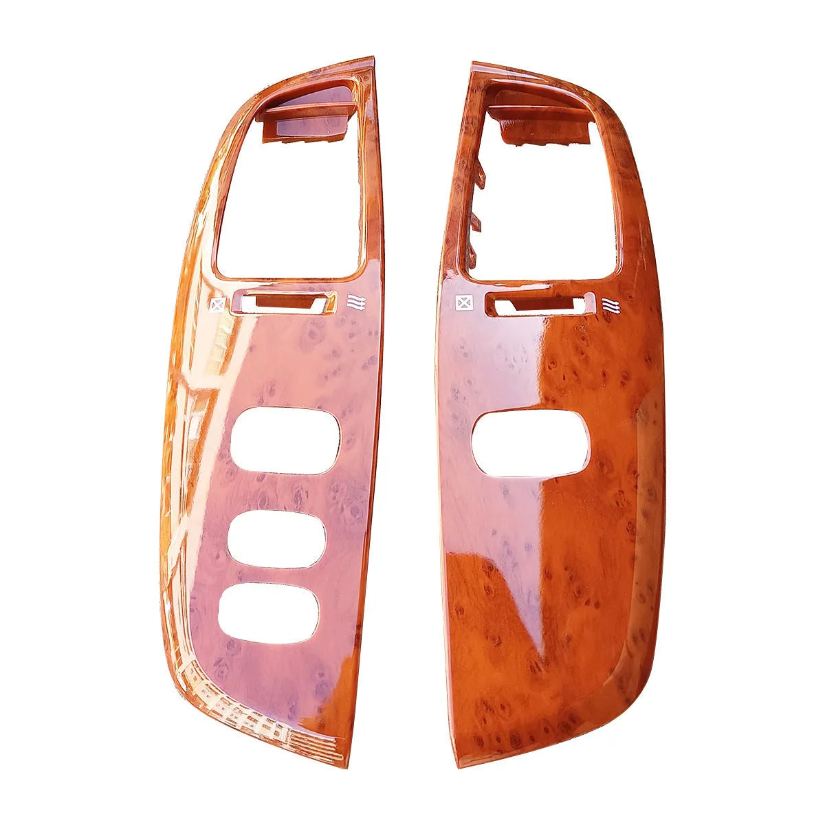 Peach wood colour ABS air outlet replacement panel for vehicle dashboard vent