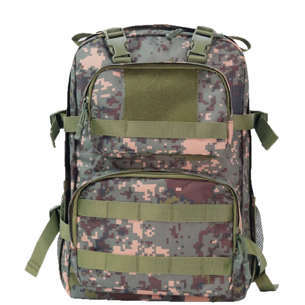 Camouflage outdoor waterproof rucksack Oxford cloth air pillow belt 30x15x46cm capacity below 20L male backpack
