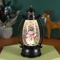 Crystal ball light-emitting portable oil lamp Christmas decoration with snowman or elderly ornament theme
