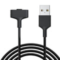 Black magnetic charging cable for Fitbit Ionic and Alta HR smart watch with connector and pearlescent bag