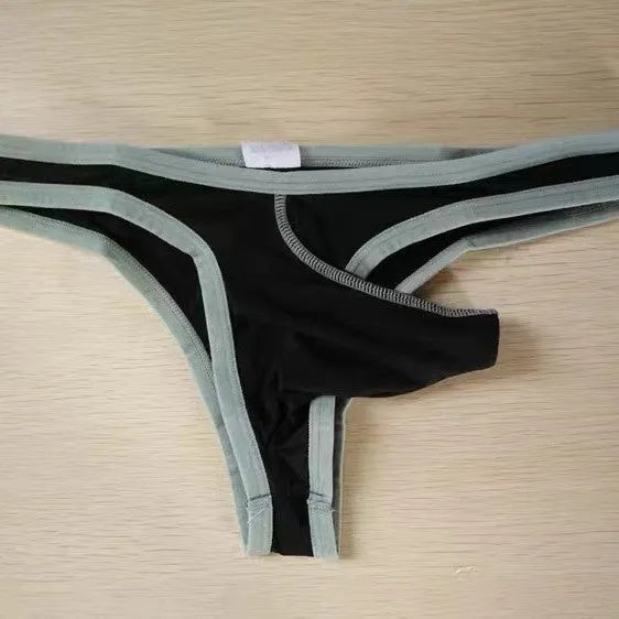 Men's elephant nose style briefs in Ice Silk nylon fabric showing front design and elastic waistband