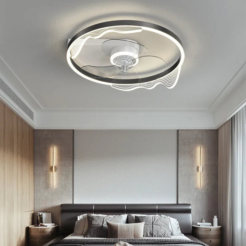 Landi simple modern Nordic style ceiling light with fan for children's rooms in iron construction