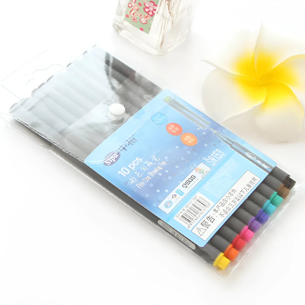 Hook line pen set with 0.38mm stroke for architectural drafting and technical drawing