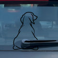 Cartoon dog wiper car sticker on rear glass, black colour, body 21x33cm and tail 4x35cm