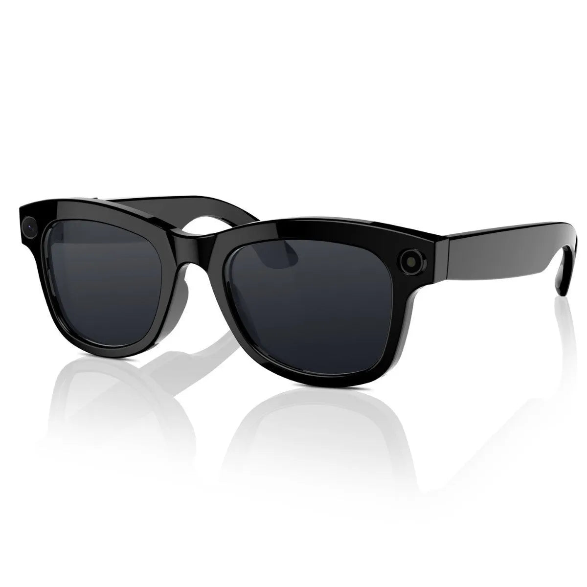 M01 HD camera AI translation intelligent video glasses with black lenses, PC ABS frame, button controls