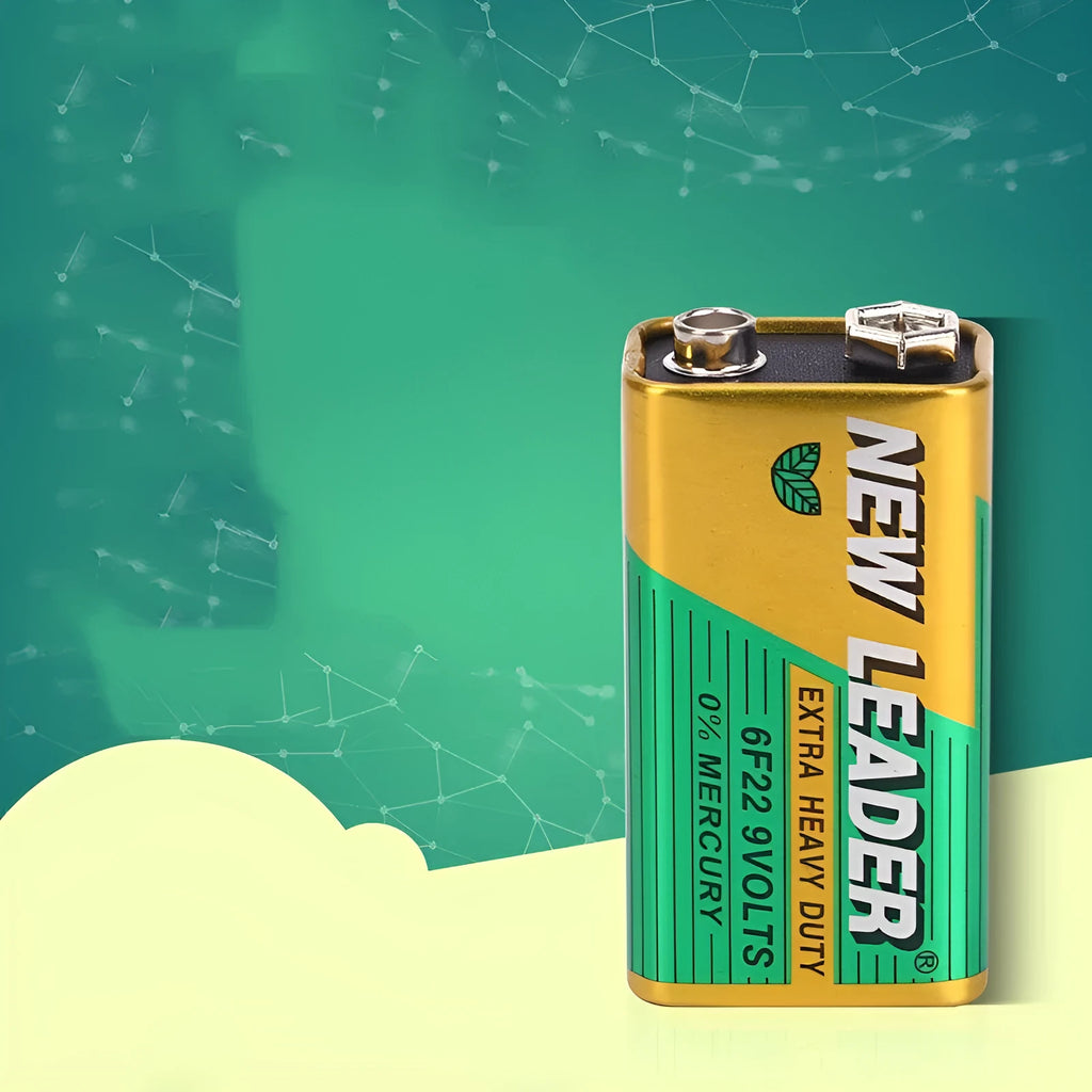 Xinlida 9V 6F22 alkaline battery on white background