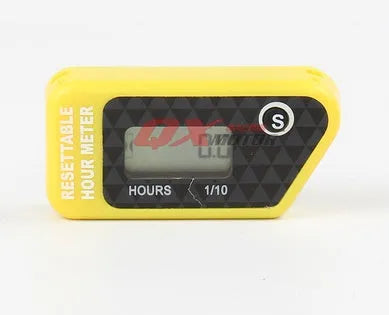 Black waterproof LCD maintenance reminder timer for vehicle and generator service intervals