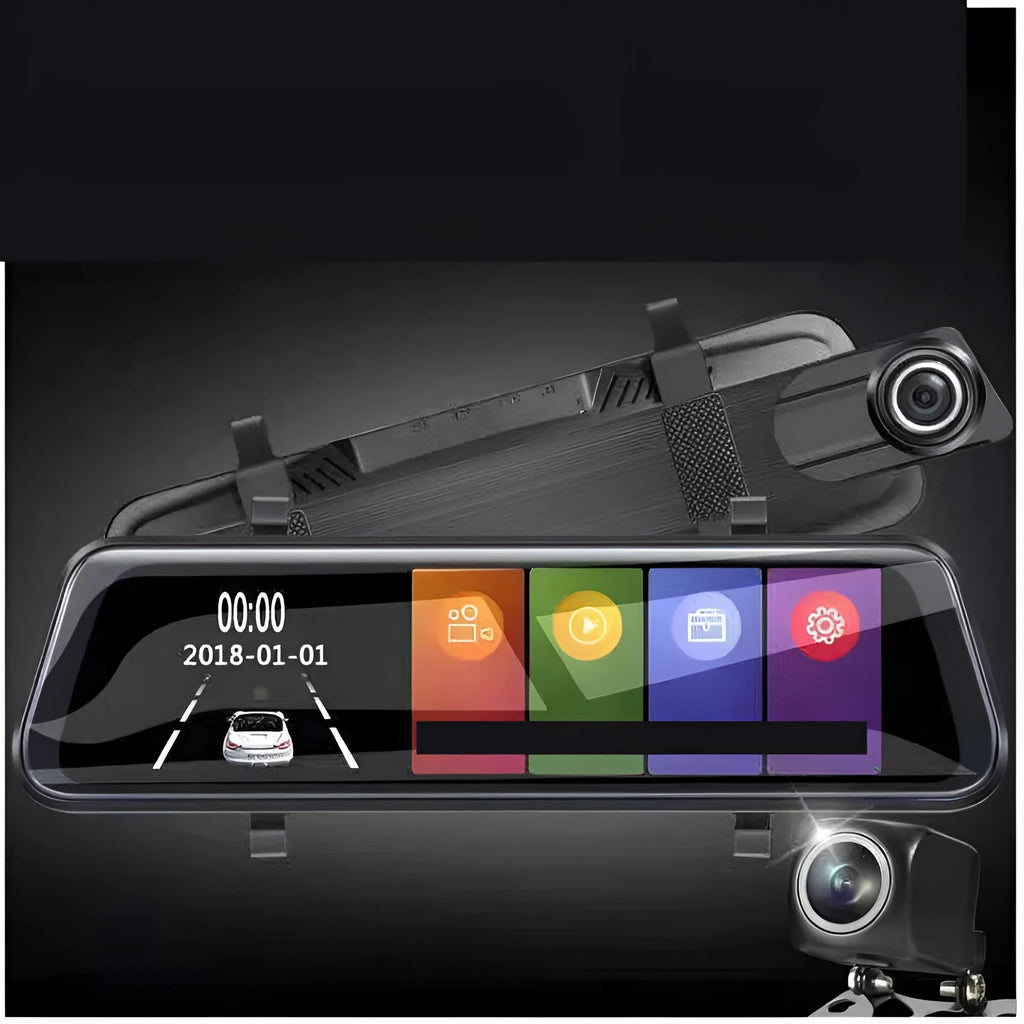 HD night vision front and rear 1080P 12 inch streaming media electronic rearview mirror with dual lens plastic body