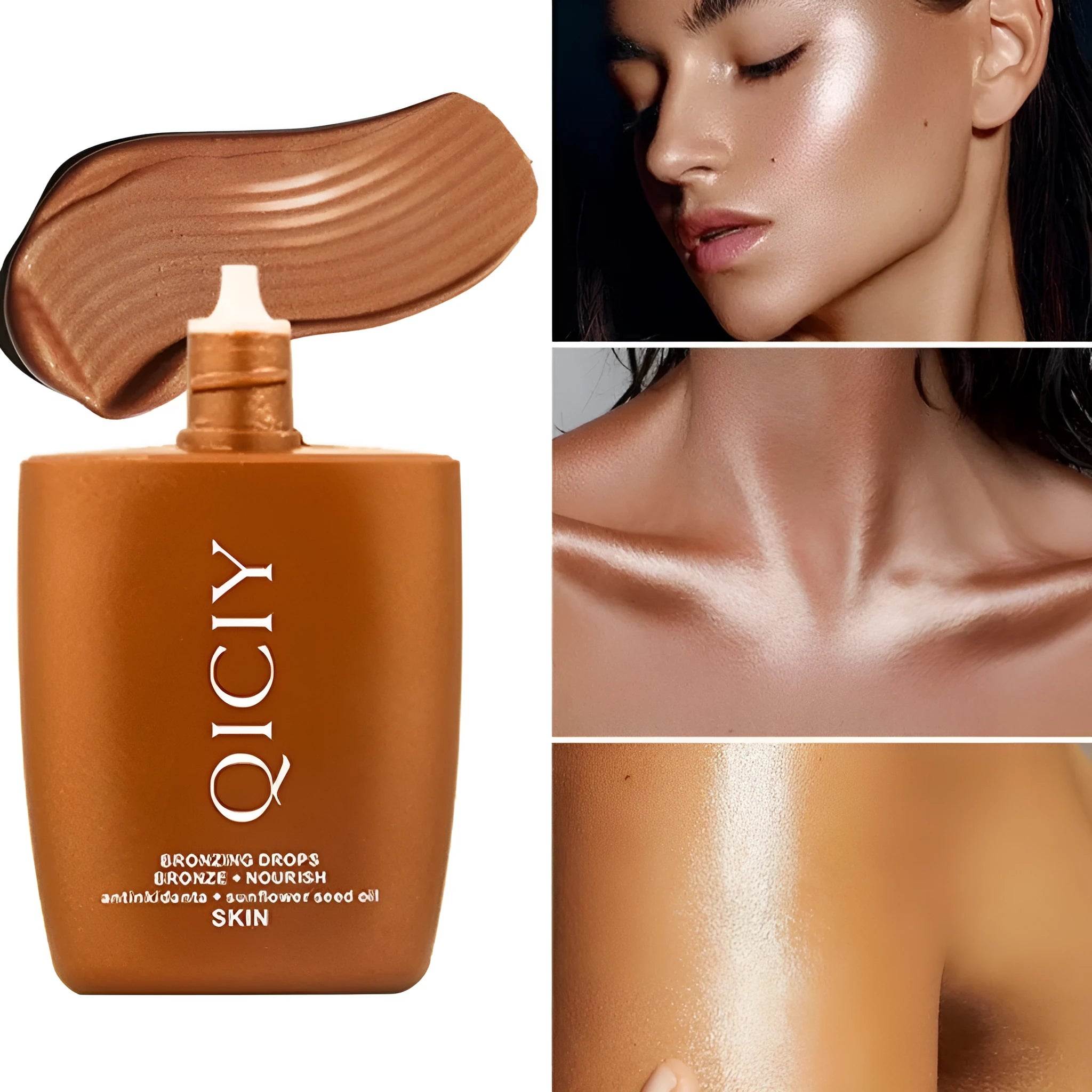 30ml bottle of face and body highlight contour liquid for brightening and shaping.