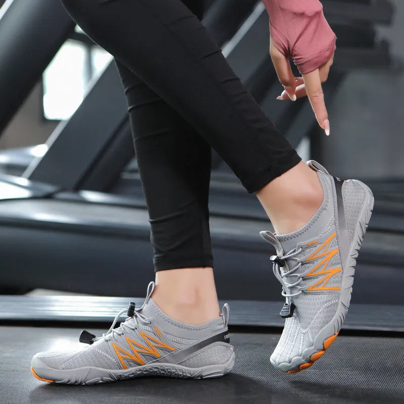 Lightweight non-slip indoor training sneakers in five colour options with mesh lining