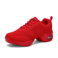 Women's breathable fly woven mesh dance shoes with soft PU sole, available in multiple colours and sizes 34-41
