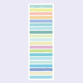 Super long cartoon sticky note pad in plastic storage box showing multiple colour options