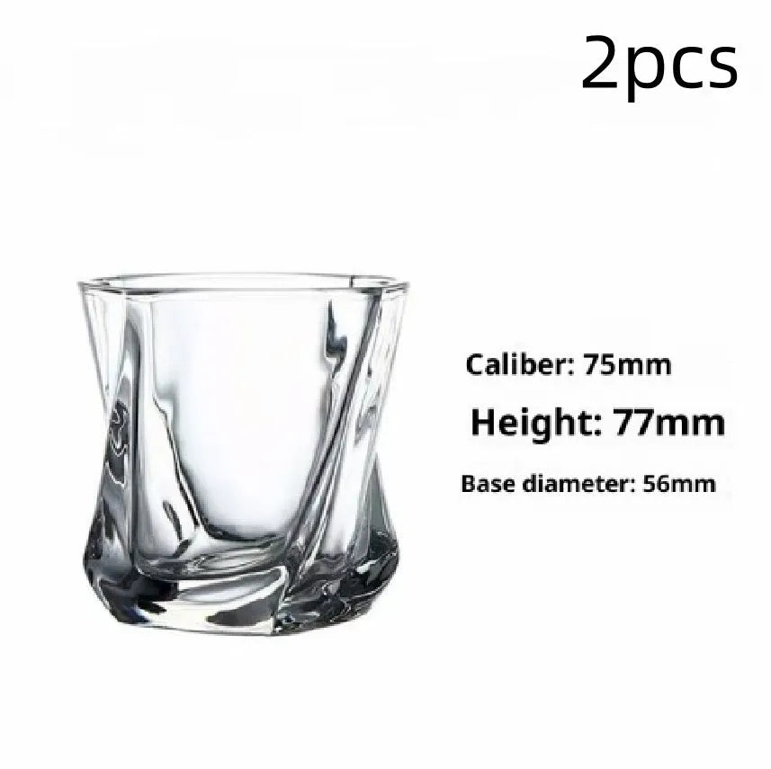 High-grade transparent 150ml swing whisky glass on table