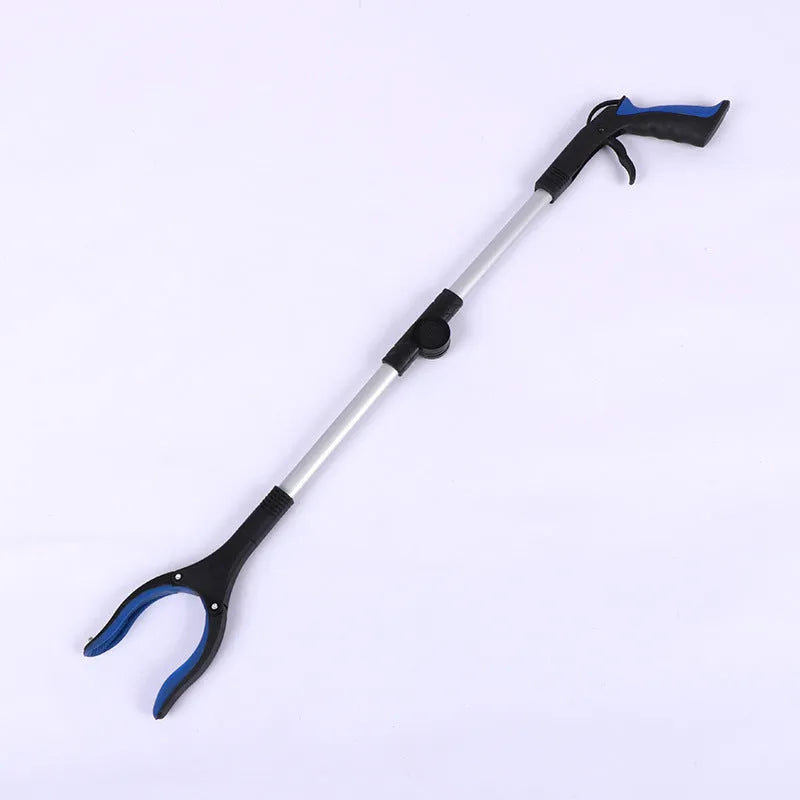 Aluminium folding garbage clamp with magnetic sucker in blue handle colour