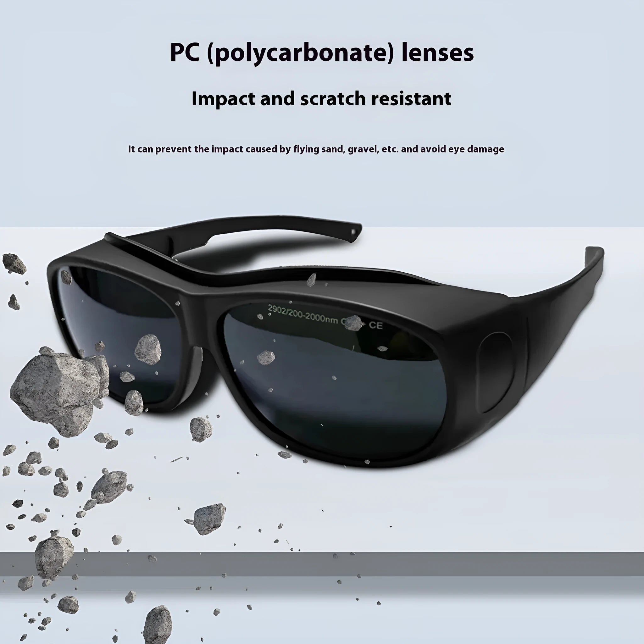Photon skin rejuvenation and laser welding safety goggles with protective case.