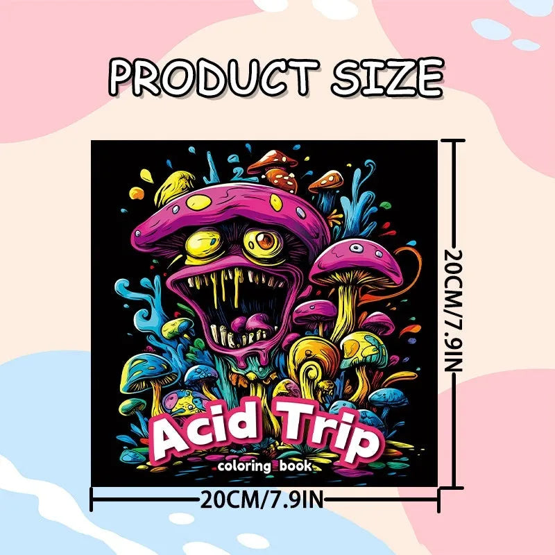 Acid tour coloured painting book or sketch pad with a length of 200mm.