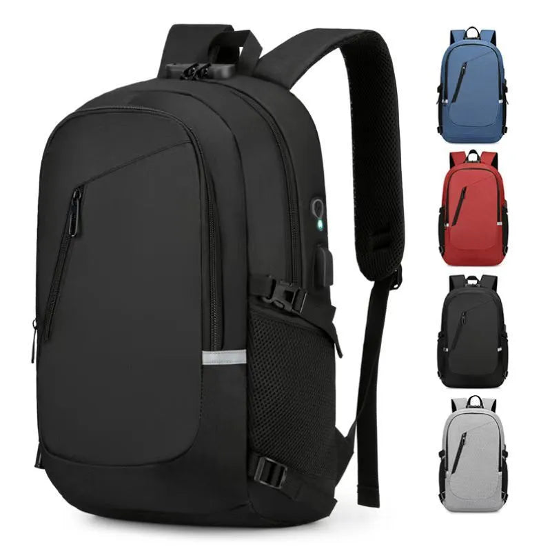 Street trend computer backpack with wear-resistant Oxford cloth construction and 20-35 litre capacity