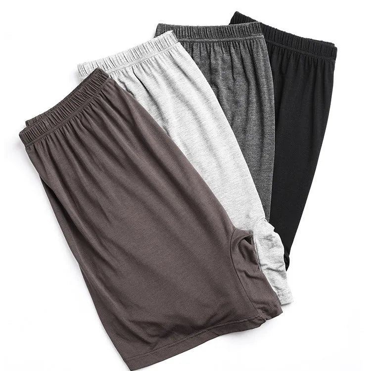 Men's solid colour modal boxer shorts on a white background, showing high waistband.