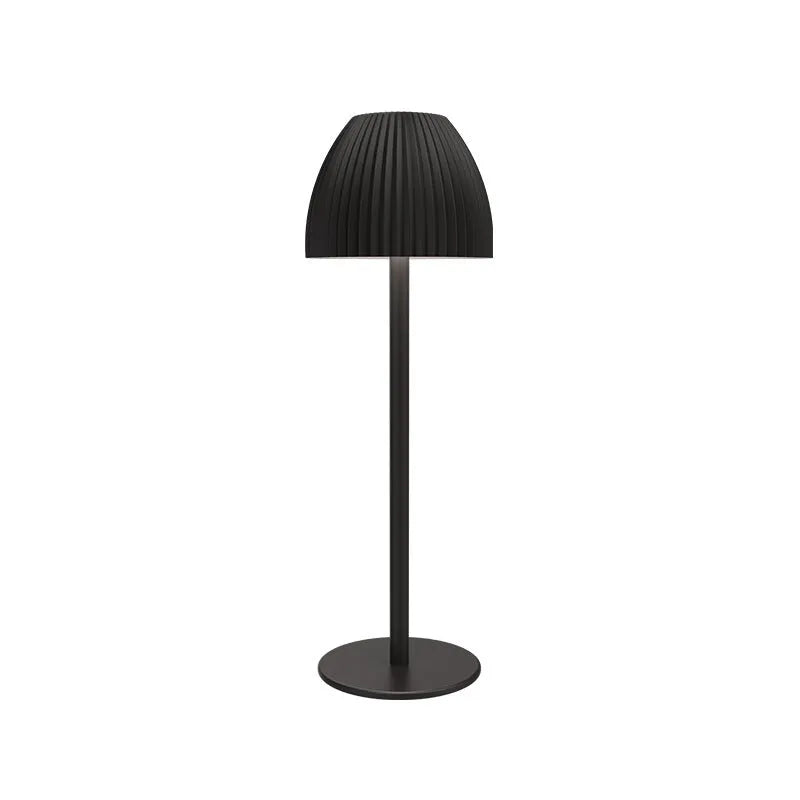 Ins pattern dimmable small night lamp with USB charging cable in black or white modern minimalist design