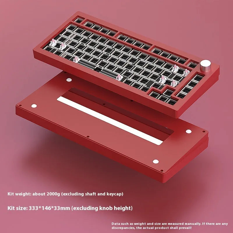 Heiji Snake aluminium mechanical keyboard kit with keycap puller and USB receiver on a desk.