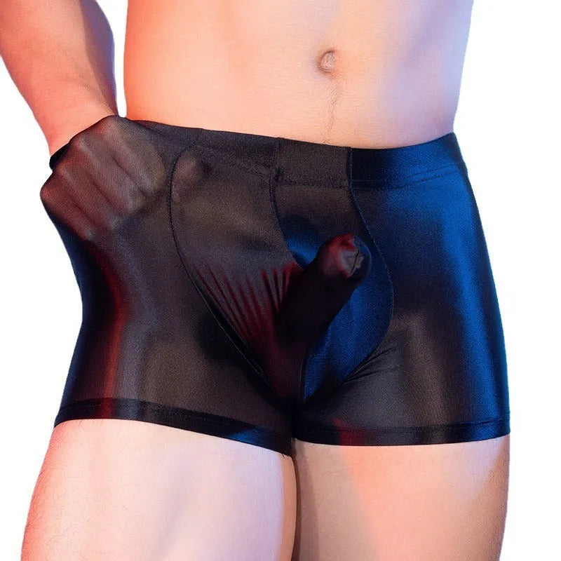 Men's seamless nylon boxer shorts in animal year red colour with mid waist design