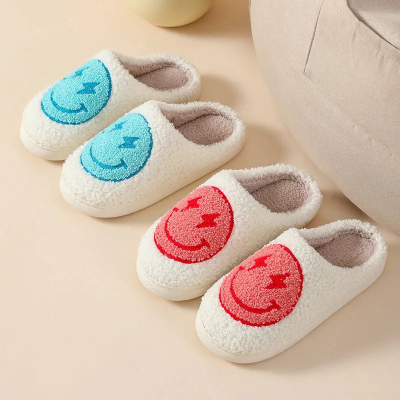 Women's plush cartoon love style slippers with non-slip PVC sole in Big Love colour.