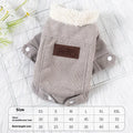 Lambswool grey dog fleece vest with wool lining for autumn and winter wear