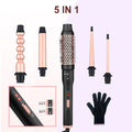 All-in-one three-tube water wave hair curler set with multiple interchangeable tubes on a white background