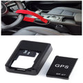 Small black magnetic GPS car tracker device for real-time vehicle and asset tracking.