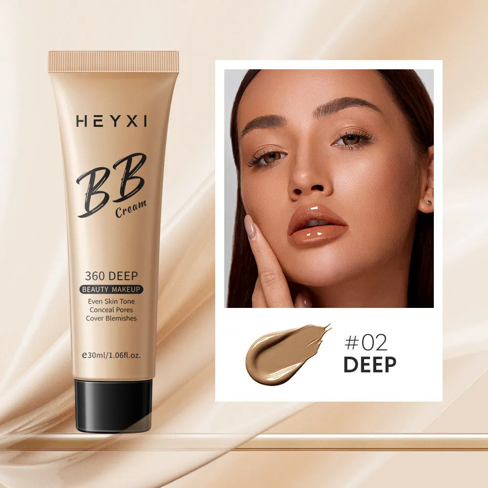 Waterproof sweat-proof BB cream foundation makeup in four colour shades for all skin types