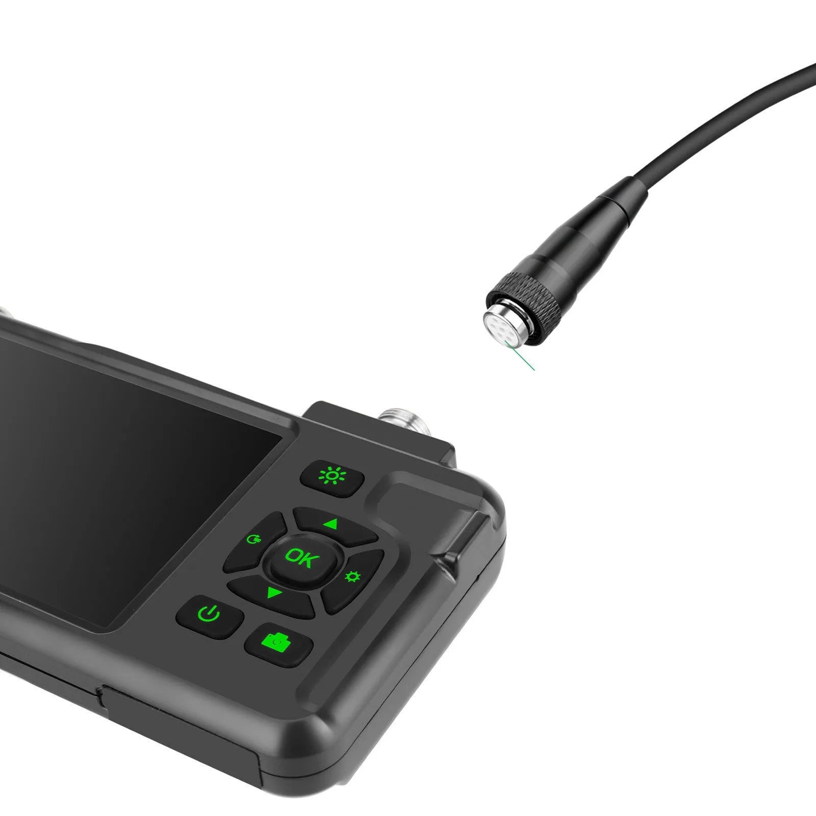 Portable industrial endoscope with 4.5-inch screen and 1-metre probe for automotive pipeline inspection
