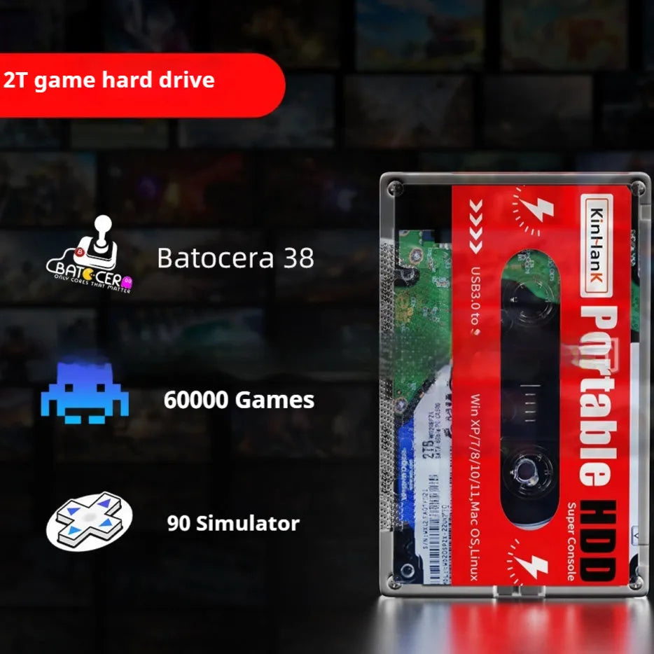 External mechanical plug-and-play mobile game hard disk with USB cable and storage box