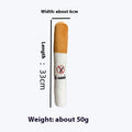 White plush cigarette shaped pet toy with squeaky sounder for cats and dogs