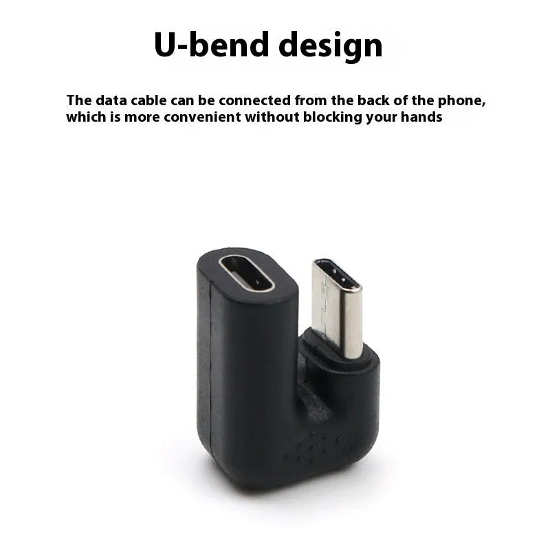 Plastic U-bend male to female adapter extension cable with a set of four adapters.