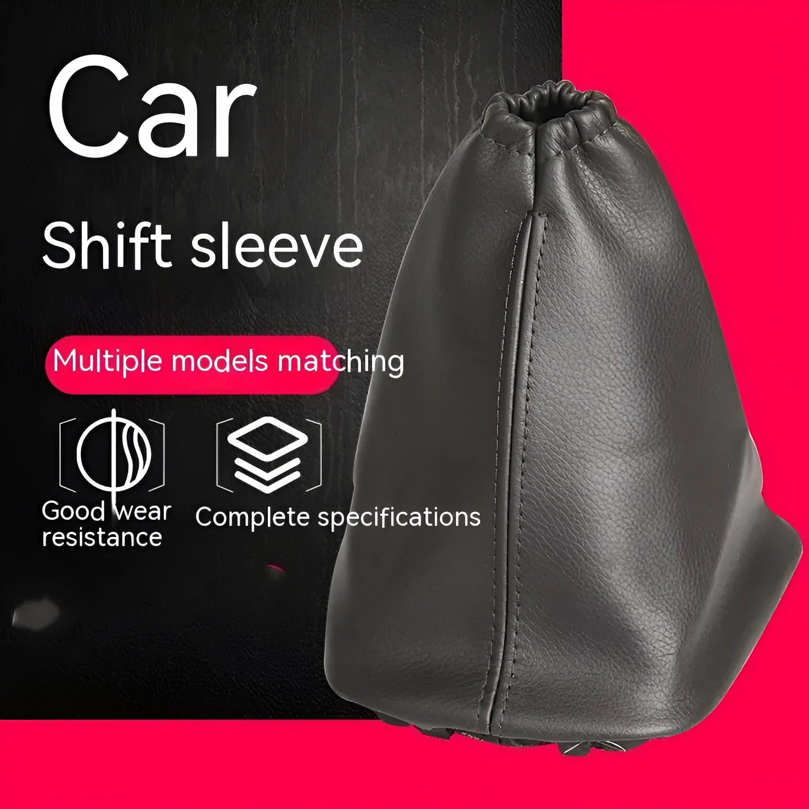 Black leather shift lever dust cover for Toyota Corolla automatic gear shifter