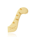 Multifunctional cat jar spoon in yellow colour with built-in can opener and feeding spoon made from ABS and silicone