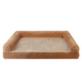 Rectangular sponge dog bed with breathable cloth cover in blue colour