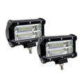 5-inch 24LED 72W dual row LED work light in all-black die-cast aluminium housing with bracket mount