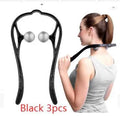 Plastic pressure point therapy massager in blue colour showing adjustable width and 3D floating point design