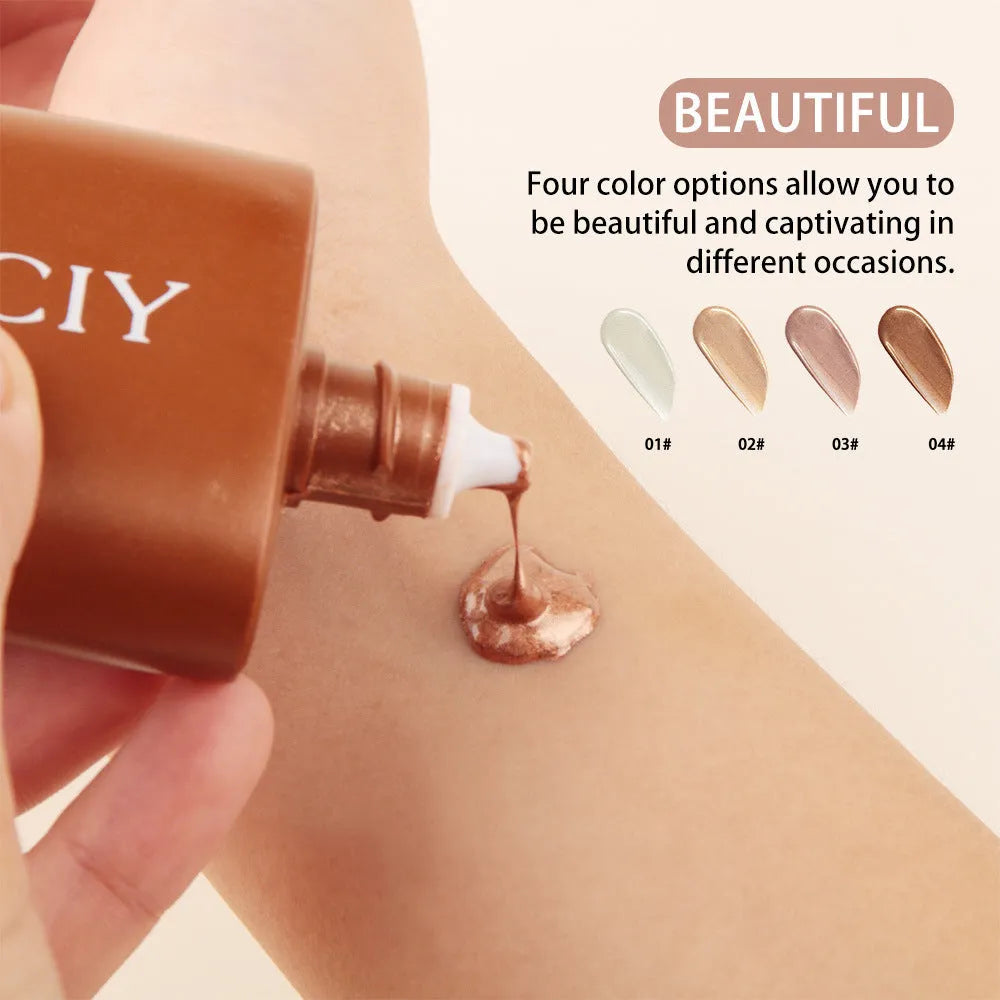 30ml bottle of face and body highlight contour liquid for brightening and shaping.