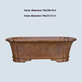 Purple sand rectangular segment flowerpot with adjustable double pumping angle for floor standing home gardening