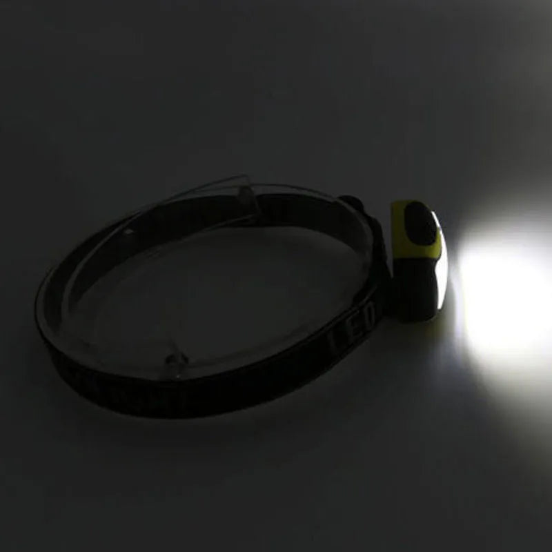Three-speed yellow plastic COB headlamp for outdoor night riding and work lighting