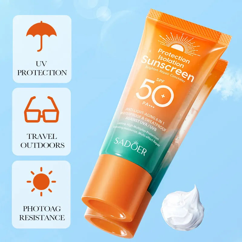 Double tube Multi-Effect Repair Isolation Sunscreen and makeup primer 50g