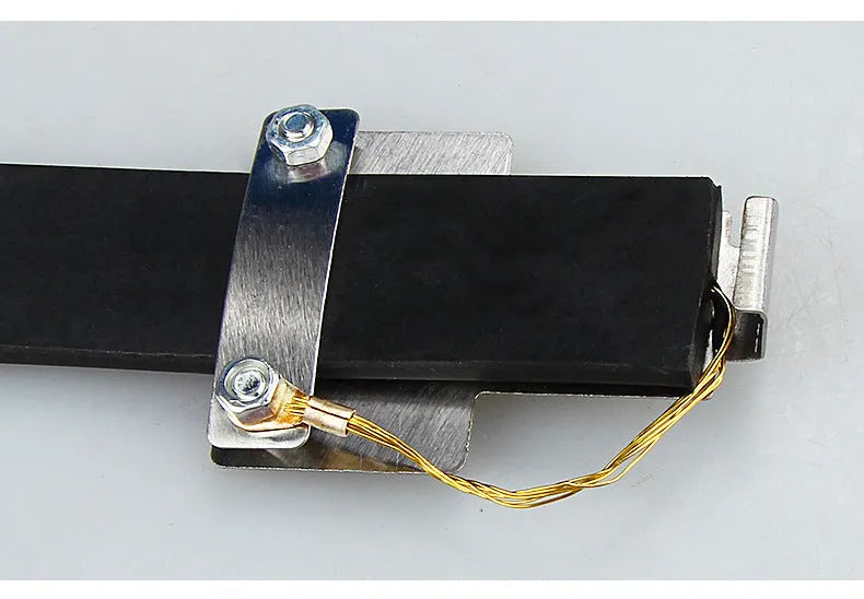 Black rubber and copper car electrostatic grounding belt, 370mm long, for anti-static protection.