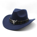 Western cowboy hat with bell crown in wool blend fabric available in multiple colours