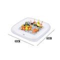 Inflatable PVC ice bar with cup holders and ice bucket accessory for party drink service