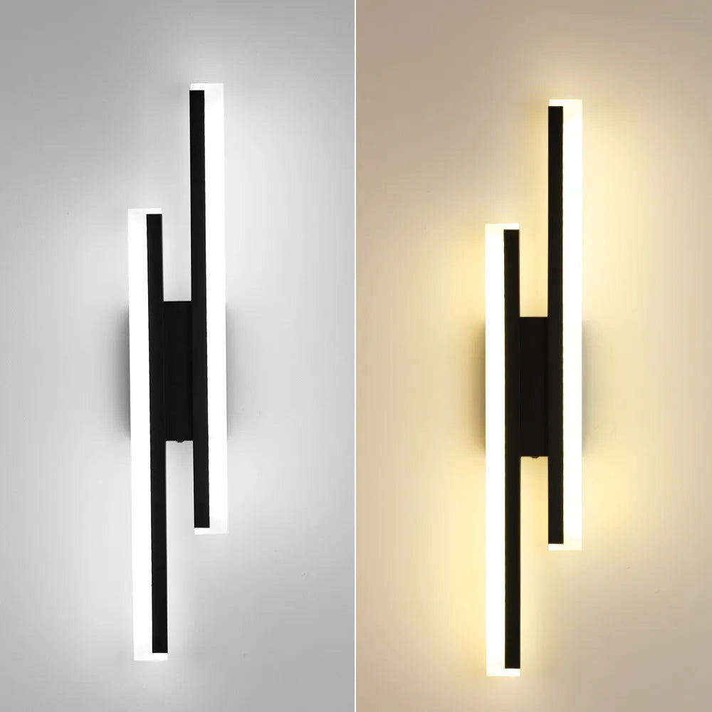 500mm gold linear wall lamp with three colour temperature settings for modern interiors