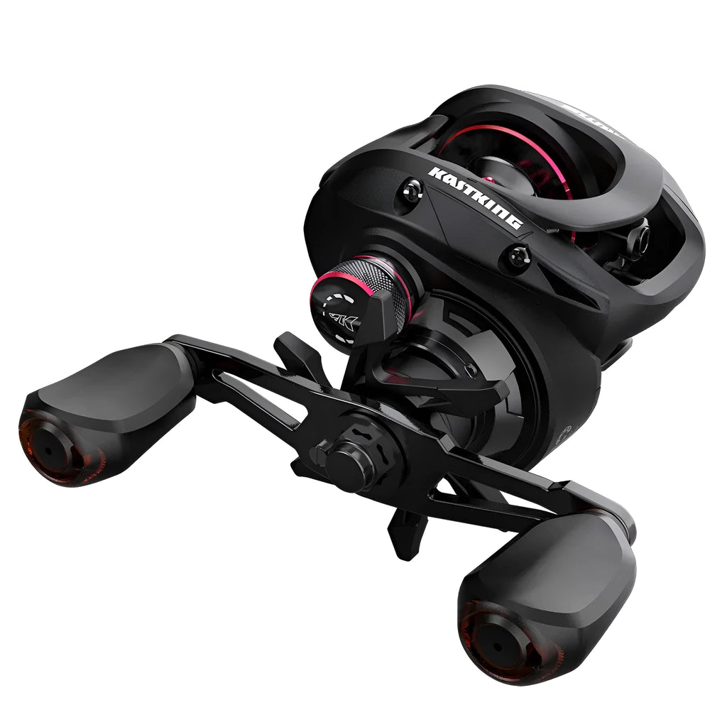 Drip wheel lure fishing reel with rocking wheel mechanism for line control
