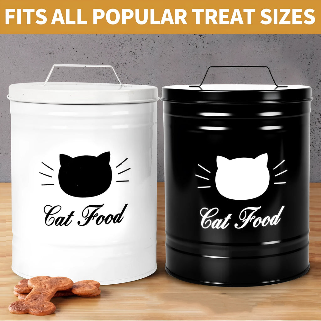 Round iron sheet storage can with 301-500ml capacity in black or white colour