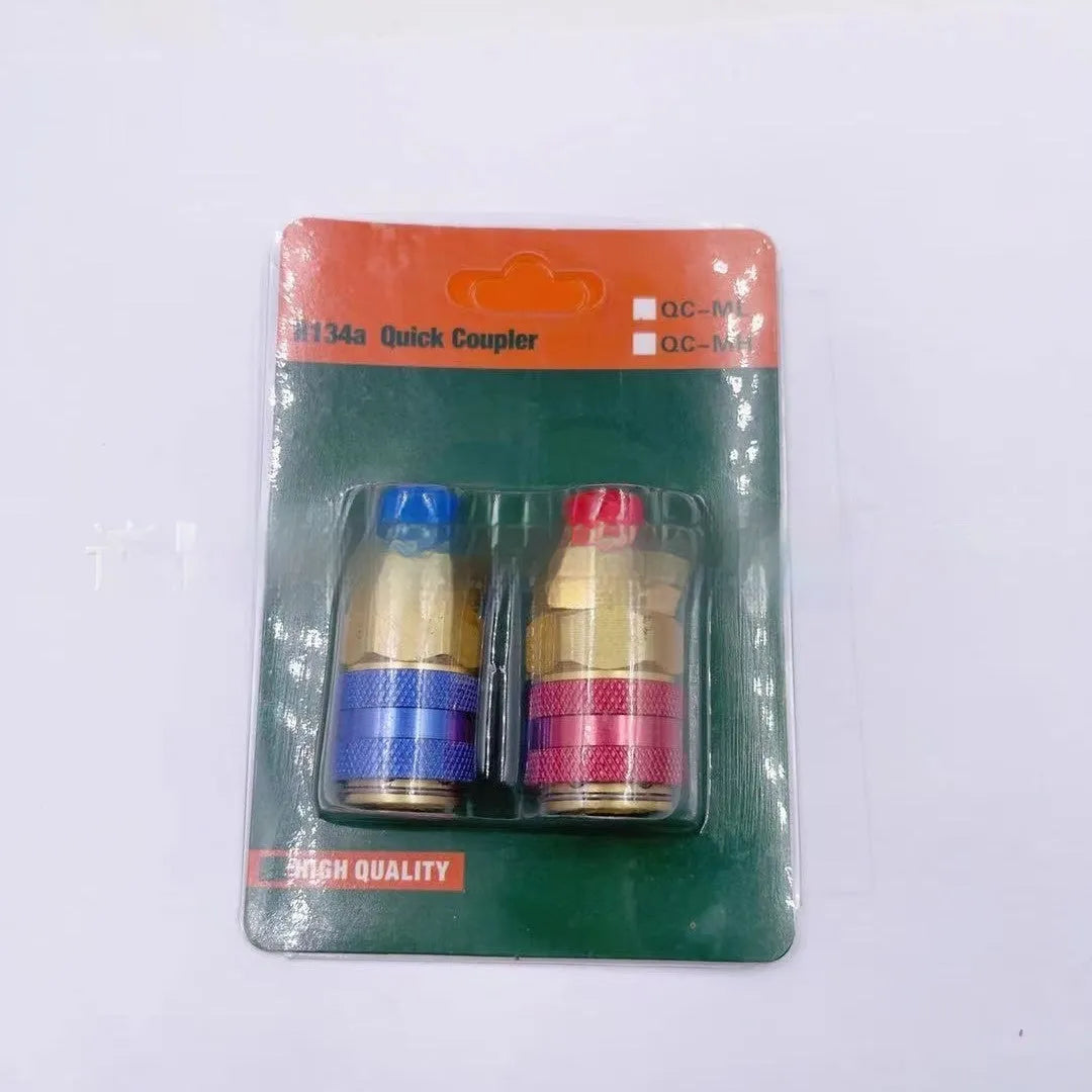 134 Quick Connector QC-12 Snow Plug Straight copper fitting in golden yellow